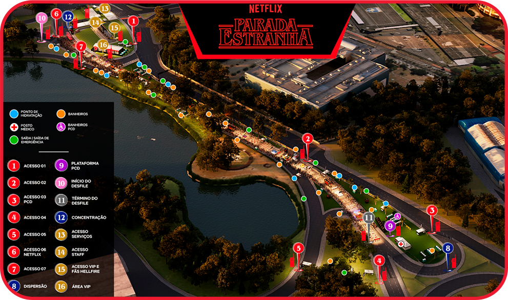Aerial view of Parque Ibirapuera